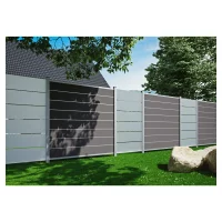 GOTLAND-Serie WPC-Steckzaunsystem
Zaunset für ein Zaunfeld 180 x 175 cm
Schiefergrau / SILBER, kartonverpackt