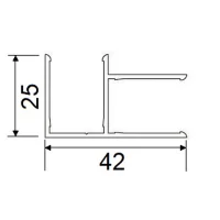 NOVAKLICK Eckprofil
 3000 mm, Alu, preßblank, 16mm